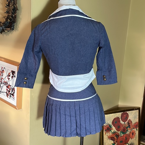 Vtg Sexy SchoolGirl Size XS/ Small Charm Schooled by Delicious Crop Blazer Skirt - Picture 5 of 16